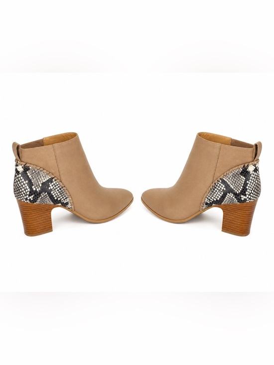 Jack Rogers Shoes - Jack Rogers Snakeskin Accent Tan Ankle Boots